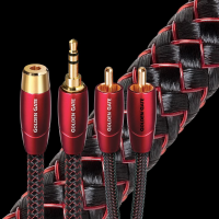 AudioQuest - Analog-Audio INTERCONNECT Cable Golden Gate 1.0M RCA-RCA (Black/Red Braid) 