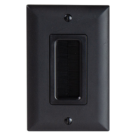 On Q Cable Access Wall Plate Black
